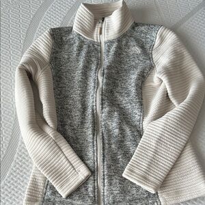 The North Face Heather Gray and Cream Jacket